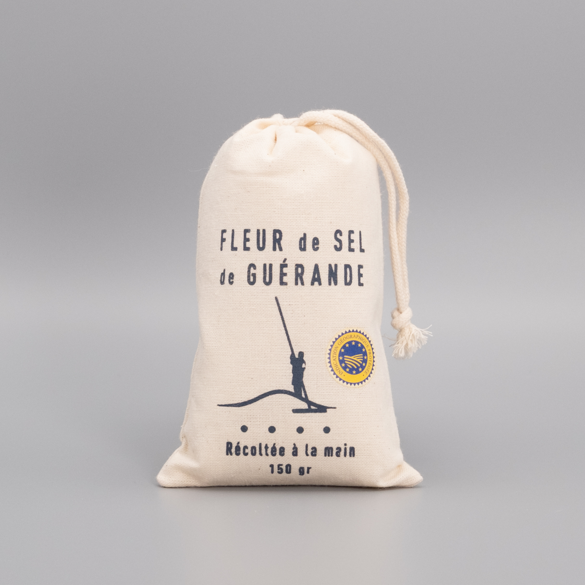 Fleur de Sel de Guérande IGP im Baumwollsäckchen 150g