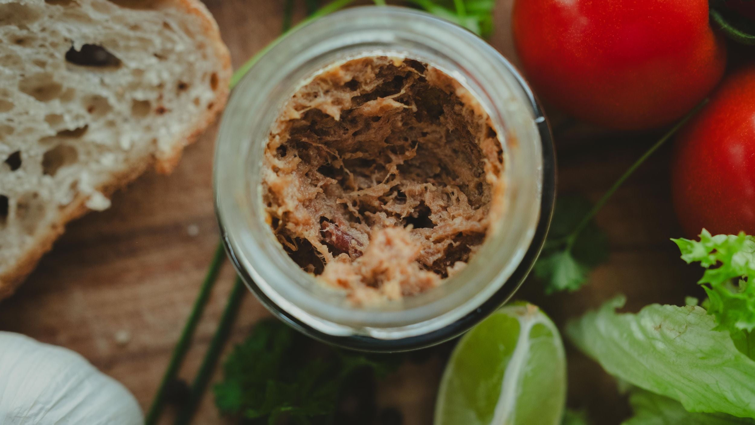 Rillettes feine Struktur im Glas