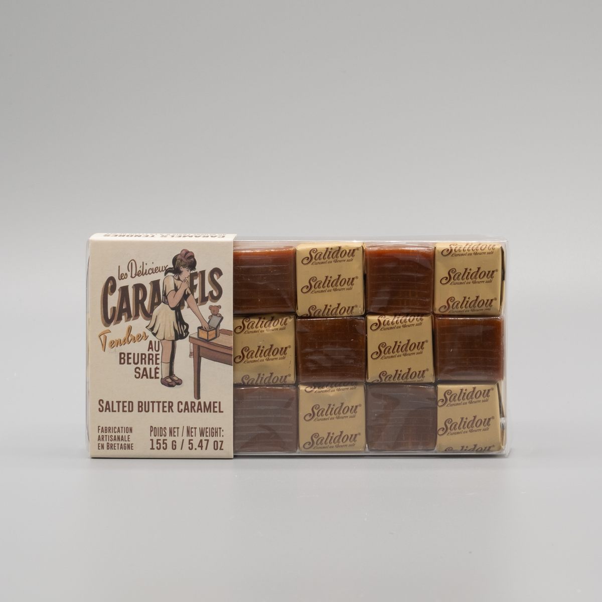 Weiche Karamellbonbons mit gesalzener Butter Geschenkschachtel 155g