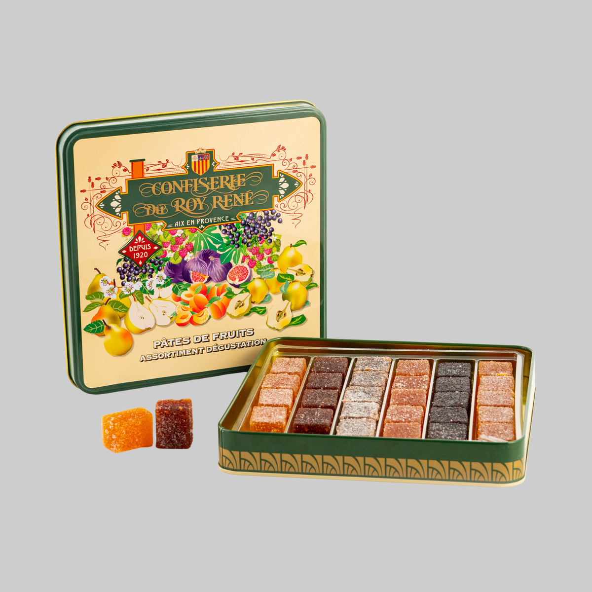 Pâtes de fruits – 30 Premium Fruchtgelees in Geschenkdose 360g