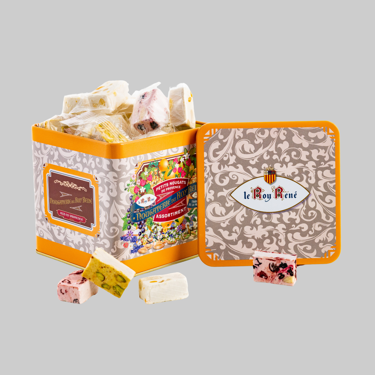 Provenzalische Nougat-Auswahl – 4 Sorten in Geschenkdose 230g