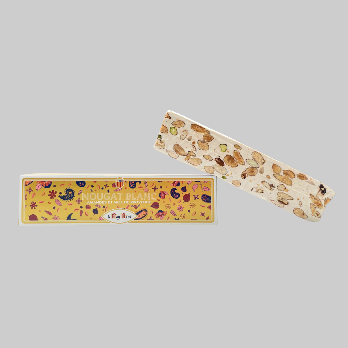 Weißer Nougat mit Mandeln & Lavendelhonig aus der Provence 120g
