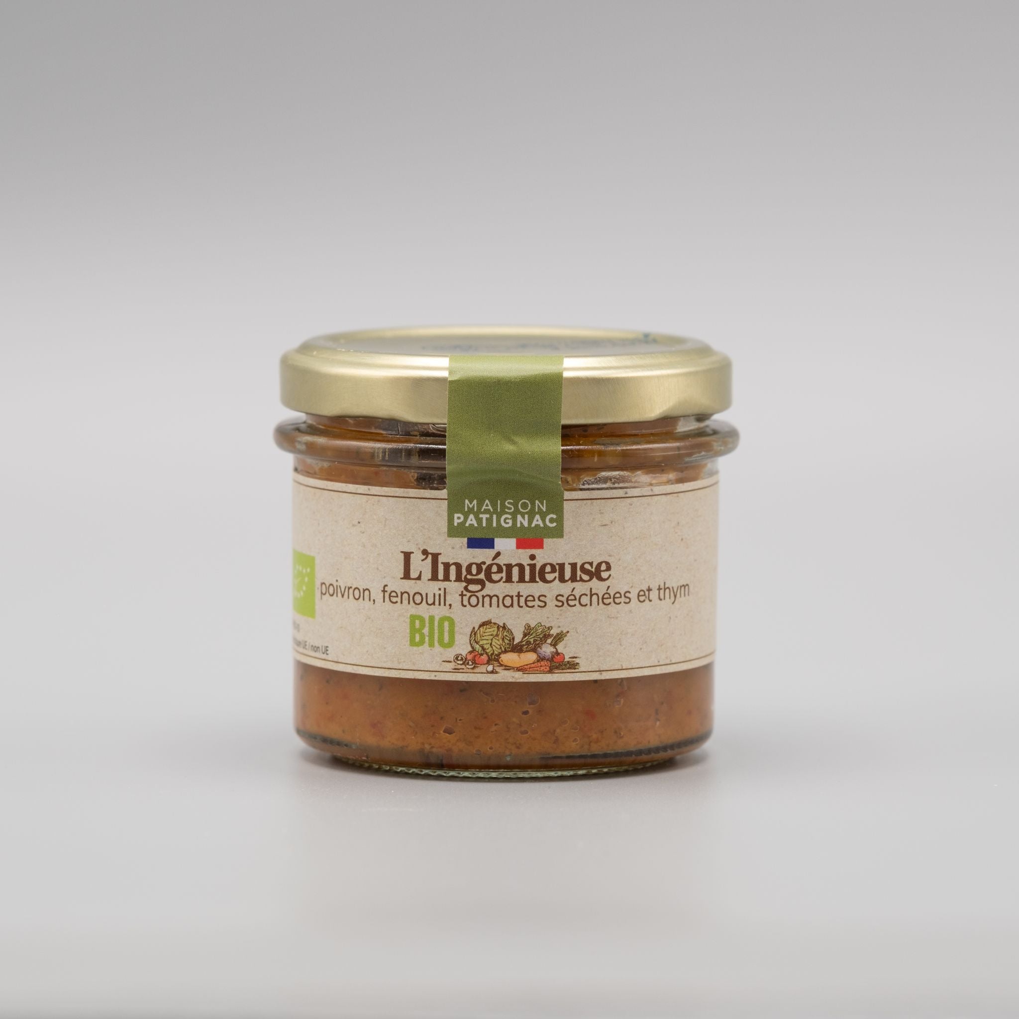 Gemüseaufstrich mit Paprika, Fenchel, getrockneten Tomaten, Thymian