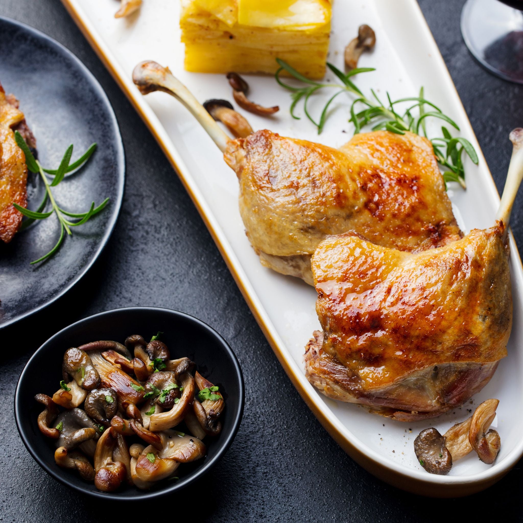 Entenconfit angerichtet von Valette