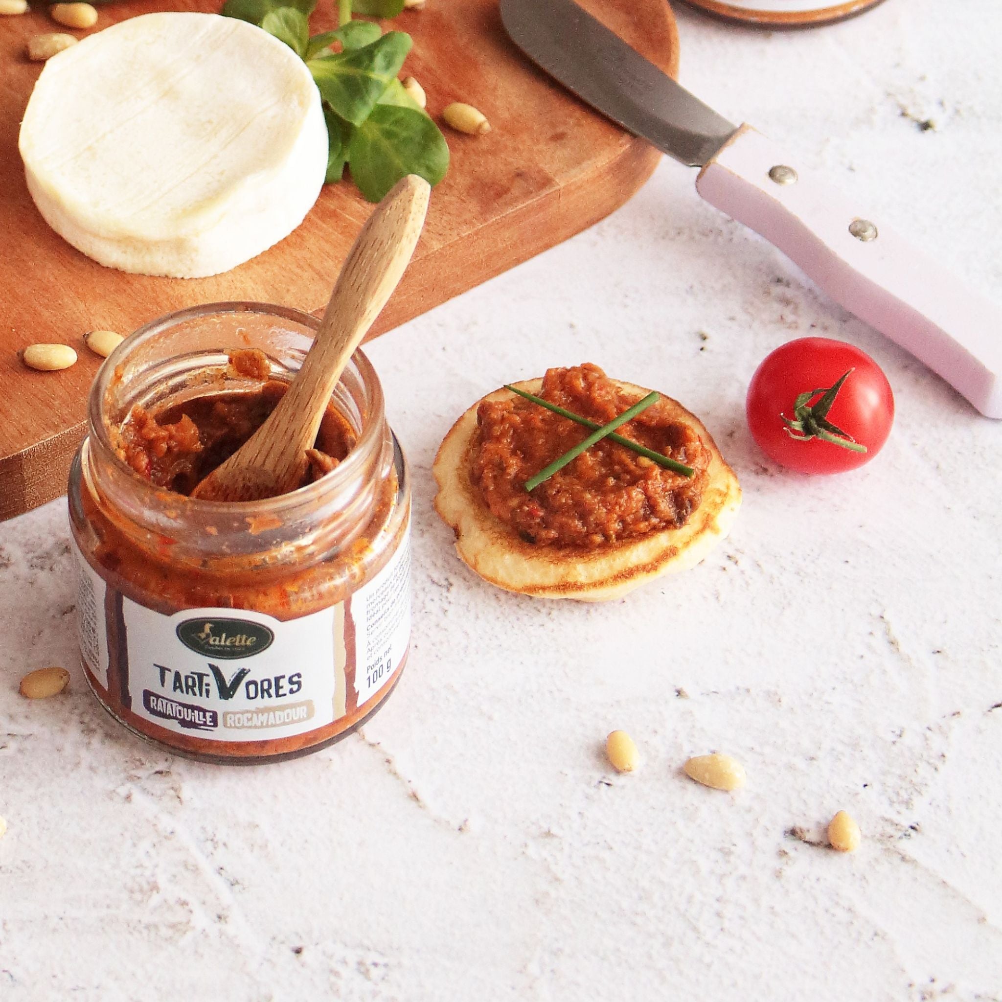 Aufstrich von Valette mit Ratatouille und Rocamadour