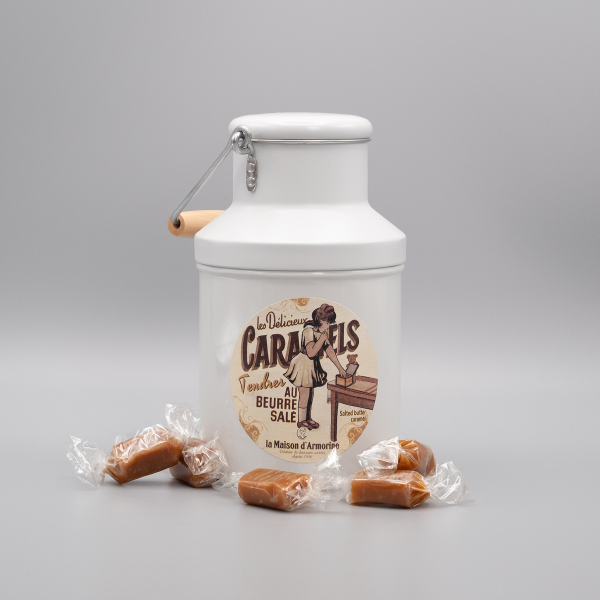 Weiche Karamellbonbons mit gesalzener Butter Milchkanne 200g