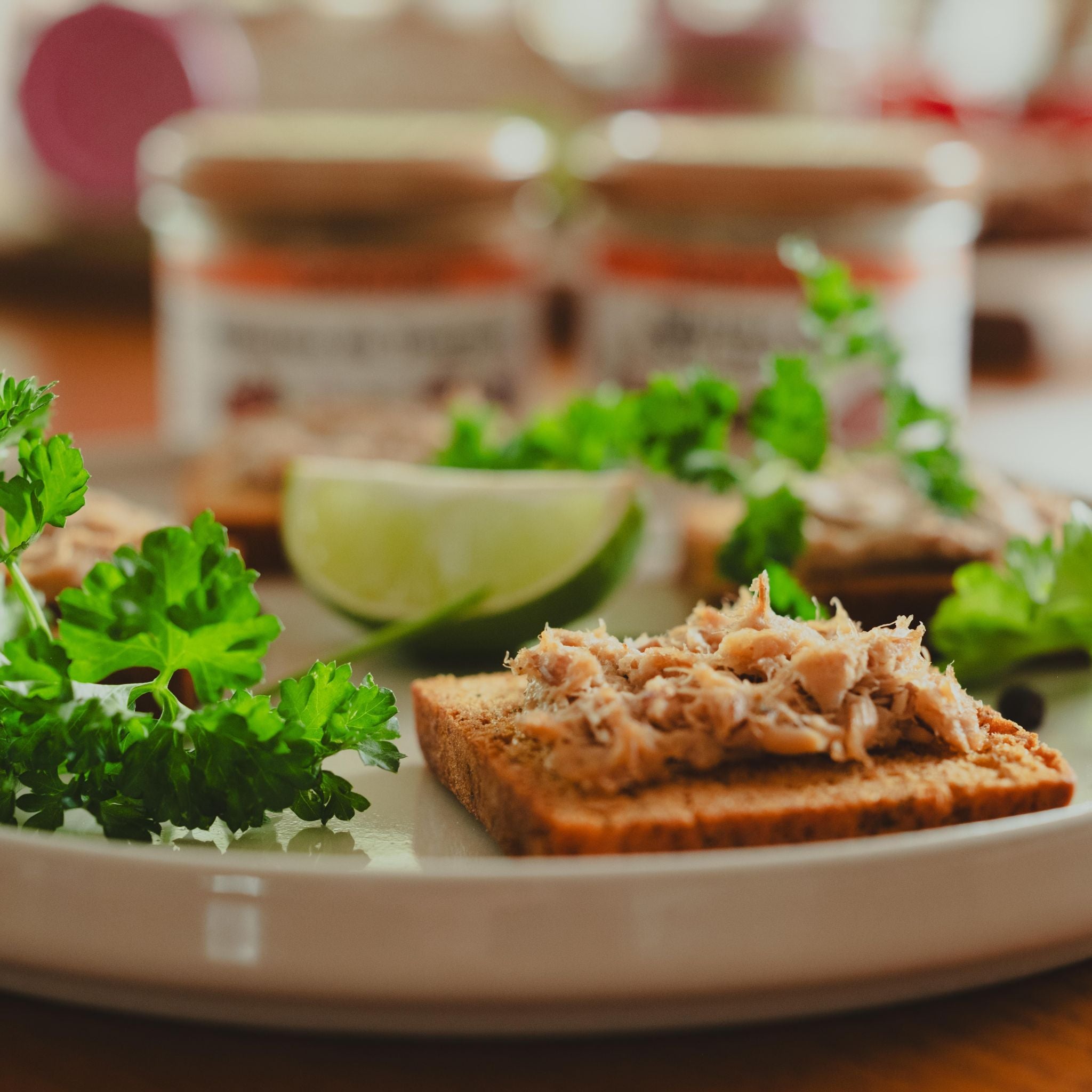 Fischrillettes auf Pain d'épices
