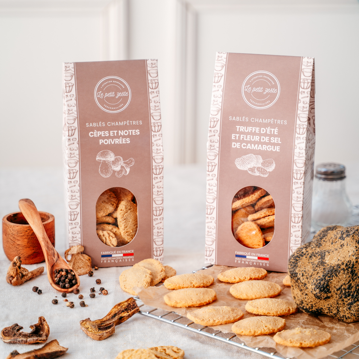 Herzhafte Sandkekse – Steinpilze & Pfeffer 100g