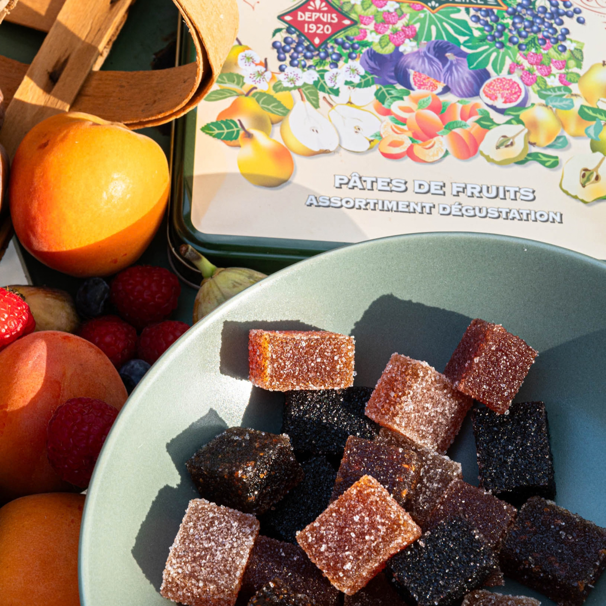 Pâtes de fruits – 30 Premium Fruchtgelees in Geschenkdose 360g