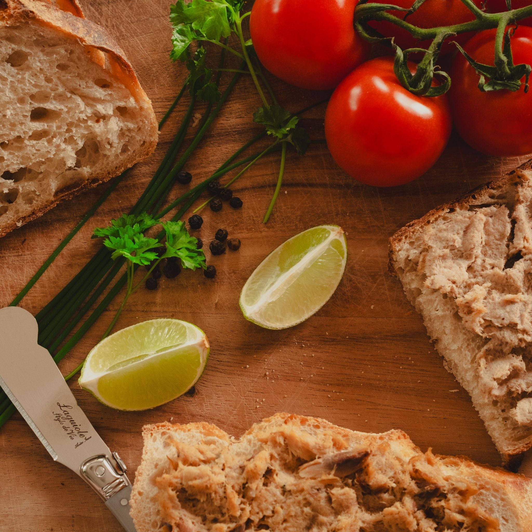 Rillettes zum Aperitif auf Brot